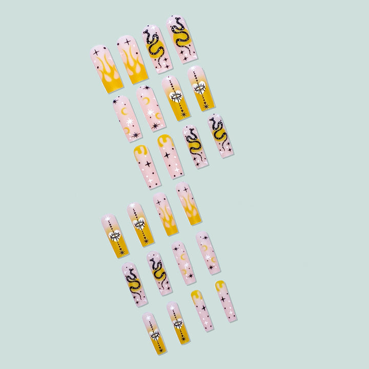 Artificial artificial nails with mystical motifs Kalsten