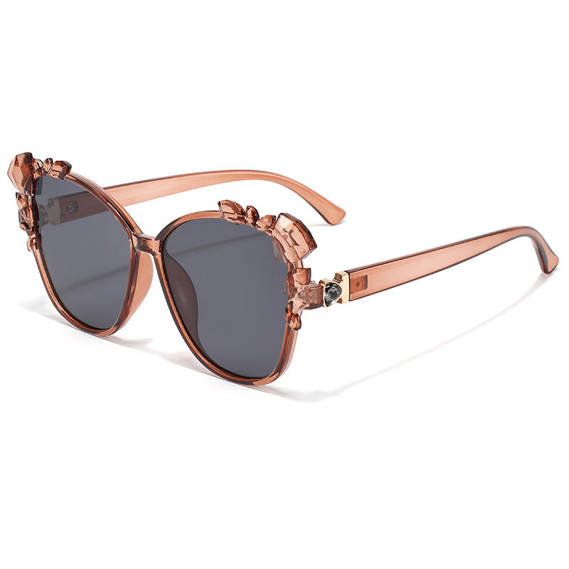 Glamorous Cat-Eye Sunglasses with Crystal Embellishments Kalsten