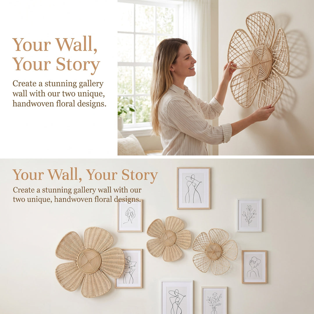 Wall decoration made of braided material Kalsten
