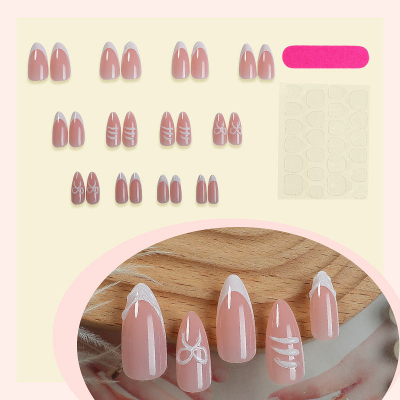 Artistic Press-On Nail Set with Elegant Designs kalsten
