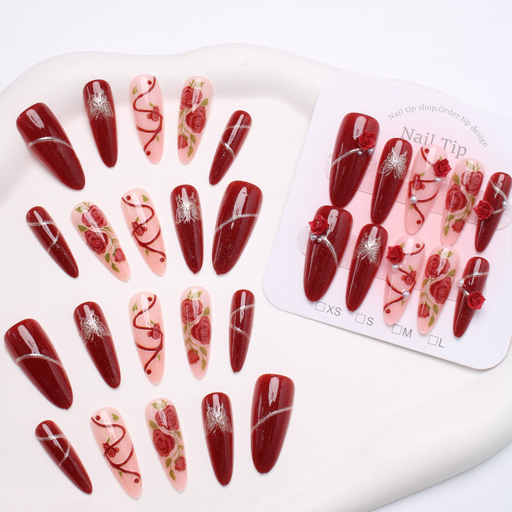 Romantic Floral Press-On Nail Set Kalsten
