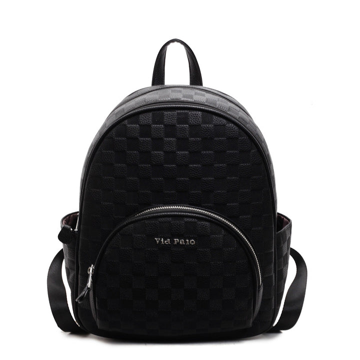 Stylish Checkerboard Backpack