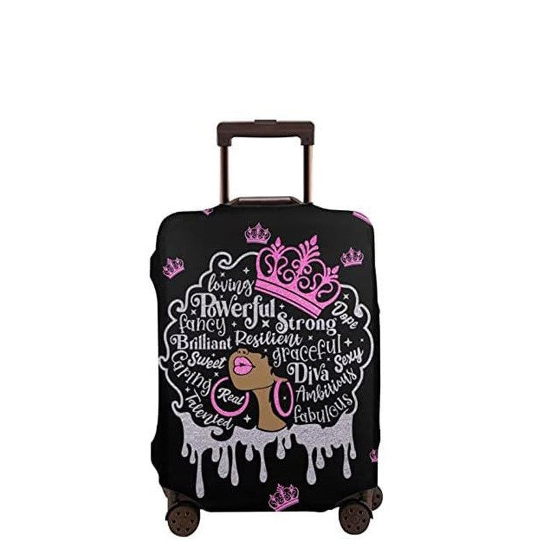 Women's hard-shell suitcase with unique skull and rose design Kalsten