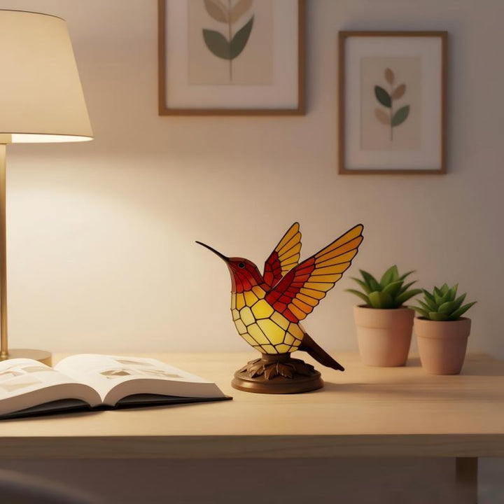 Decorative table lamp in the shape of a hummingbird Kalsten
