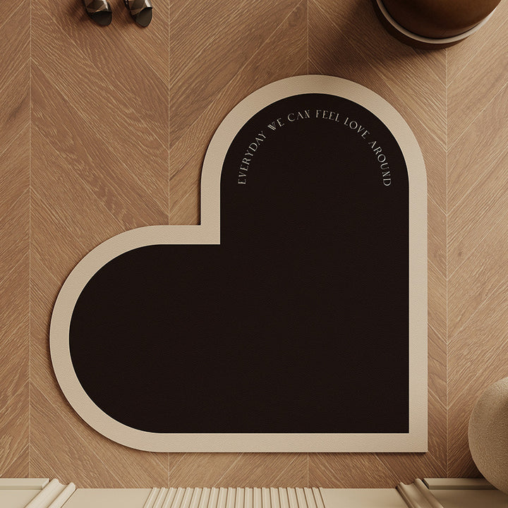 Heart-Shaped Non-Slip Area Mat Kalsten