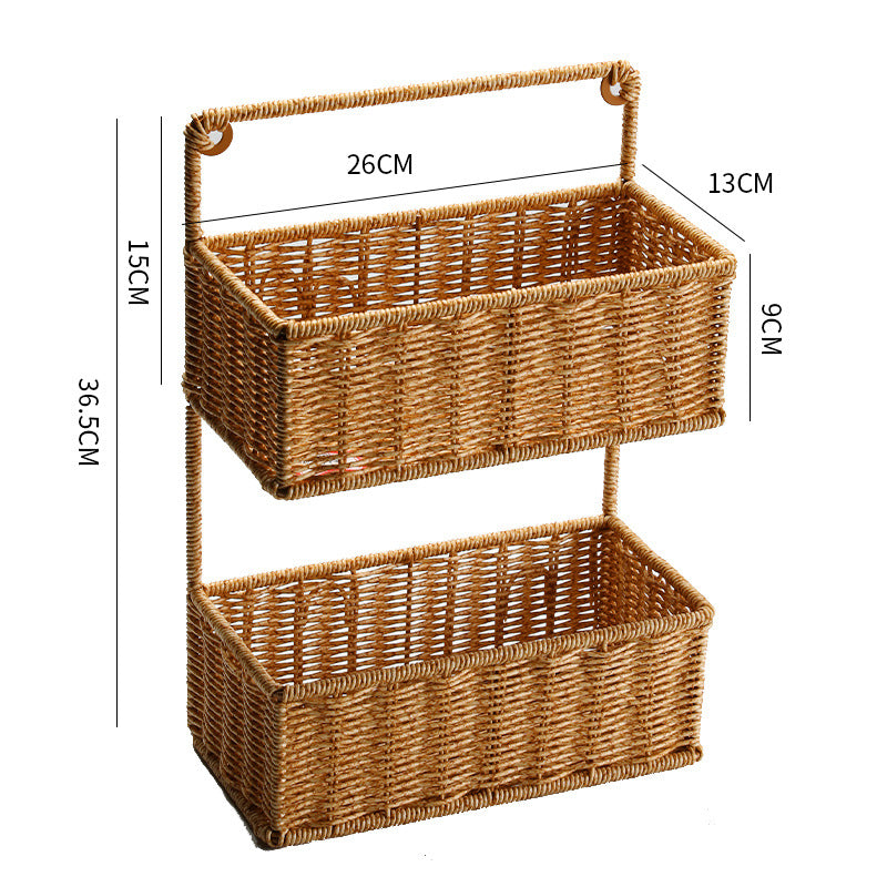 Two-Tiered Handwoven Storage Basket Kalsten
