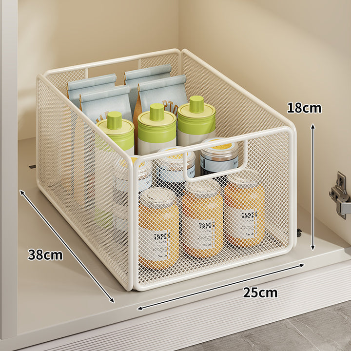 Under-Cabinet Mesh Rolling Storage Basket