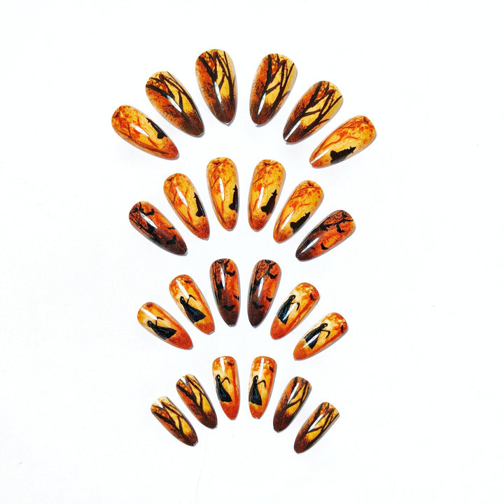 Artificial Nails in Creative Autumn Forest Design Kalsten