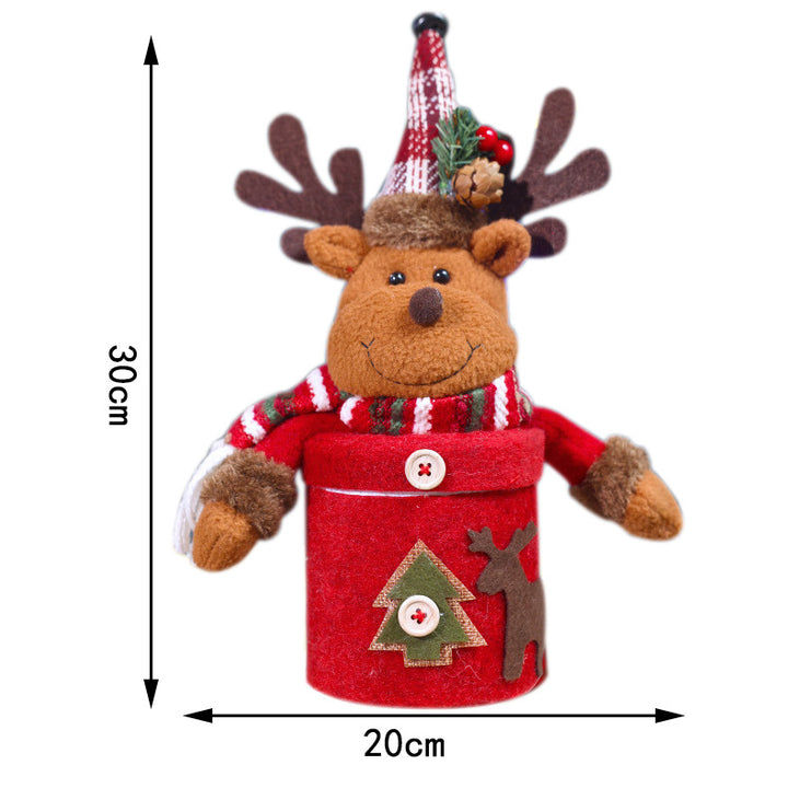 Decorative snowman figure with heart pattern