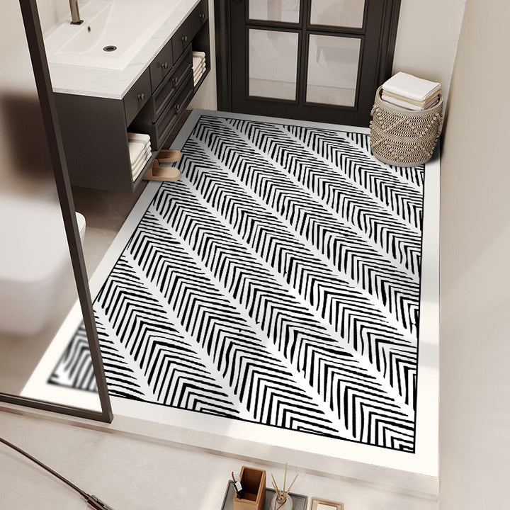 Geometric Patterned Bathroom Mat