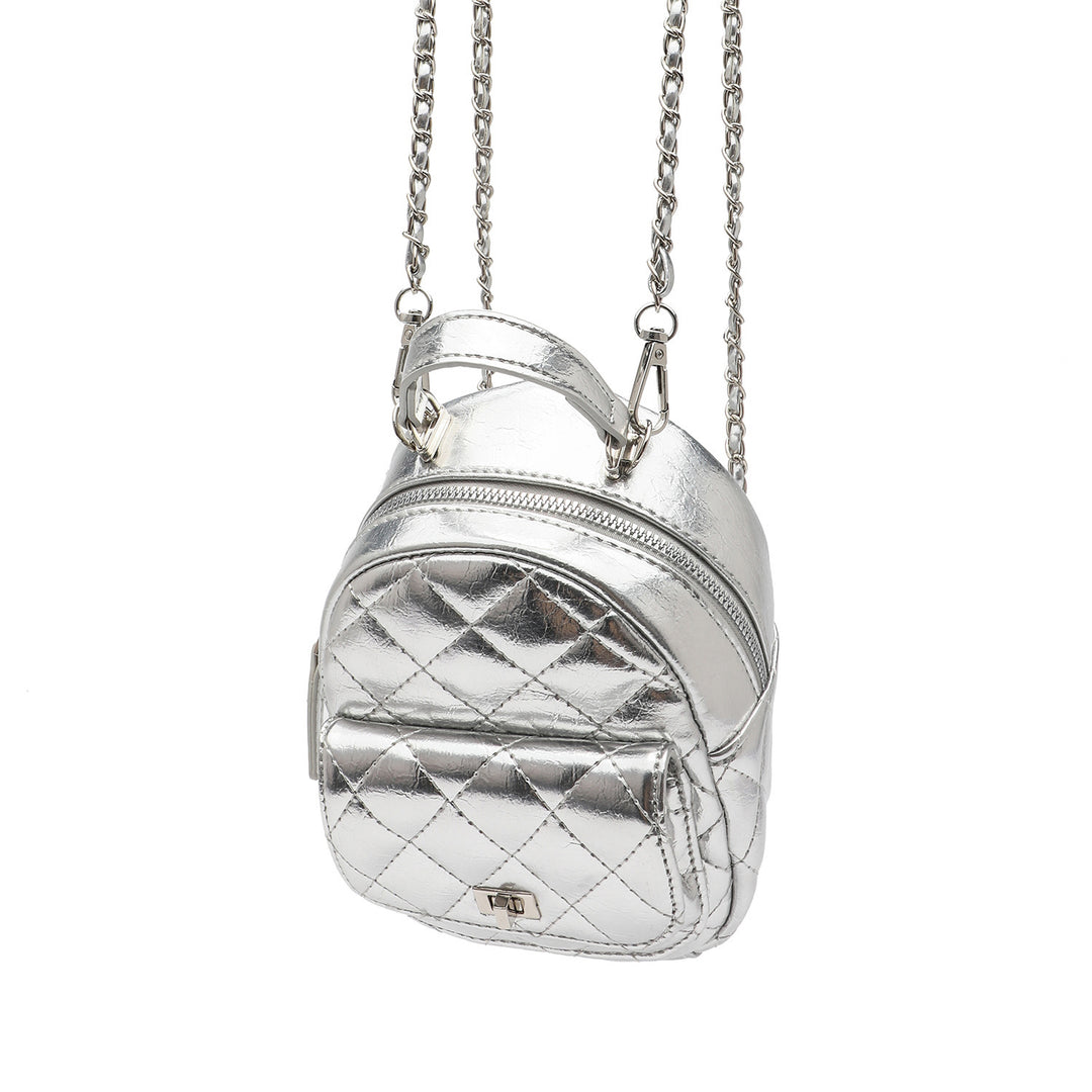 Quilted Metallic Mini Backpack Kalsten