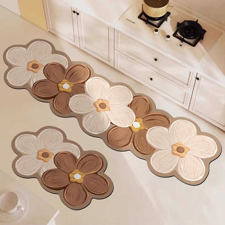 Floral Pattern Decorative Runner Mat