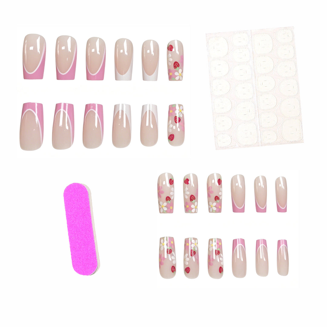 Floral Art Acrylic Nail Extensions Kalsten