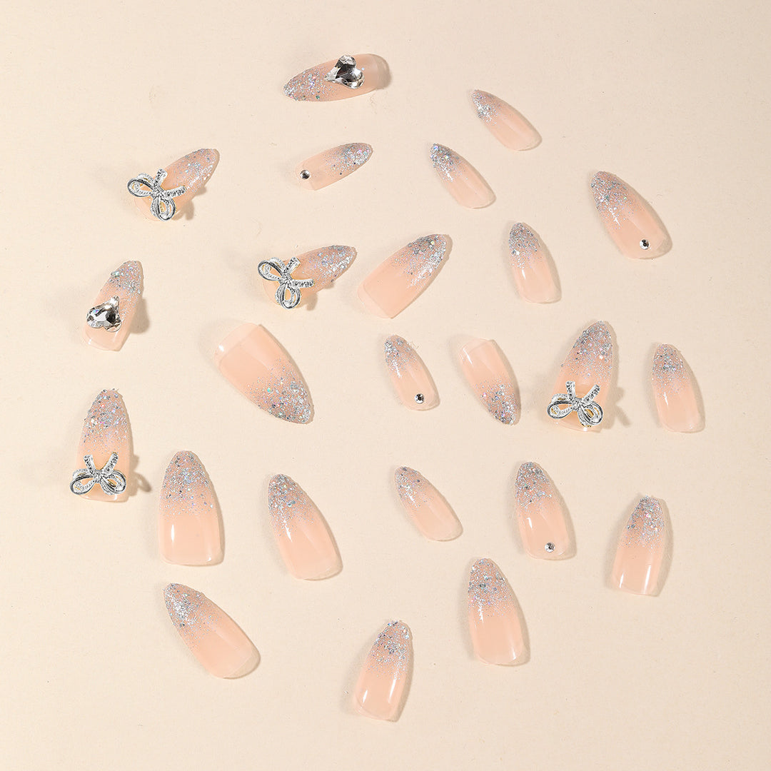 Glittering Rhinestone Accent Nail Art Extensions Kalsten