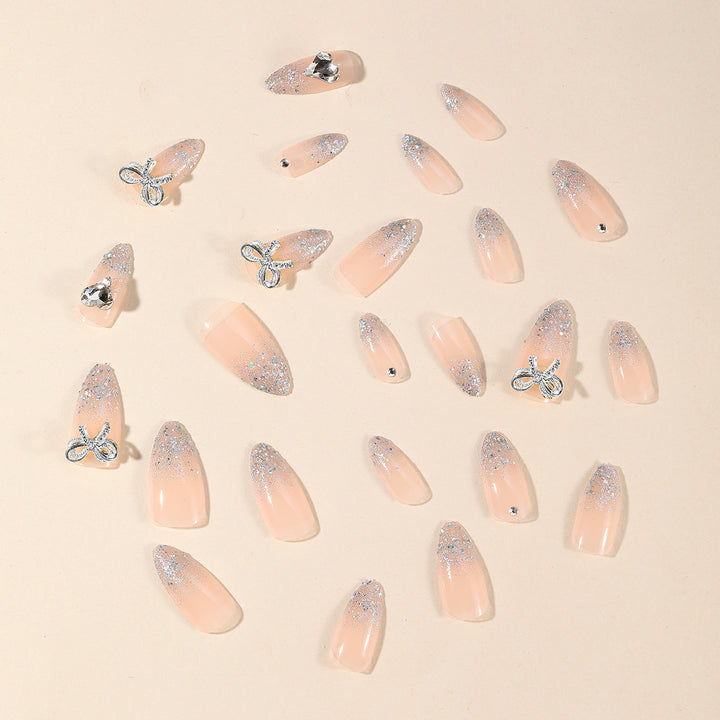 Glittering Rhinestone Accent Nail Art Extensions Kalsten
