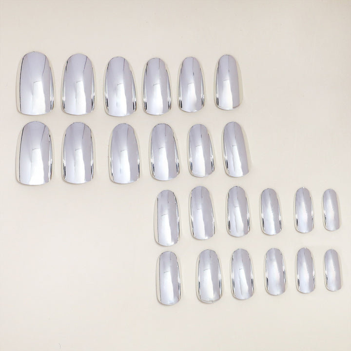 Metallic Glossy Press-On Nail Set Kalsten