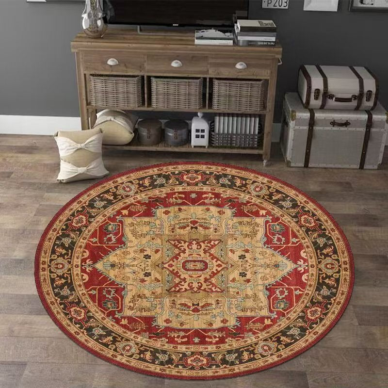 Vintage-Inspired Round Area Rug