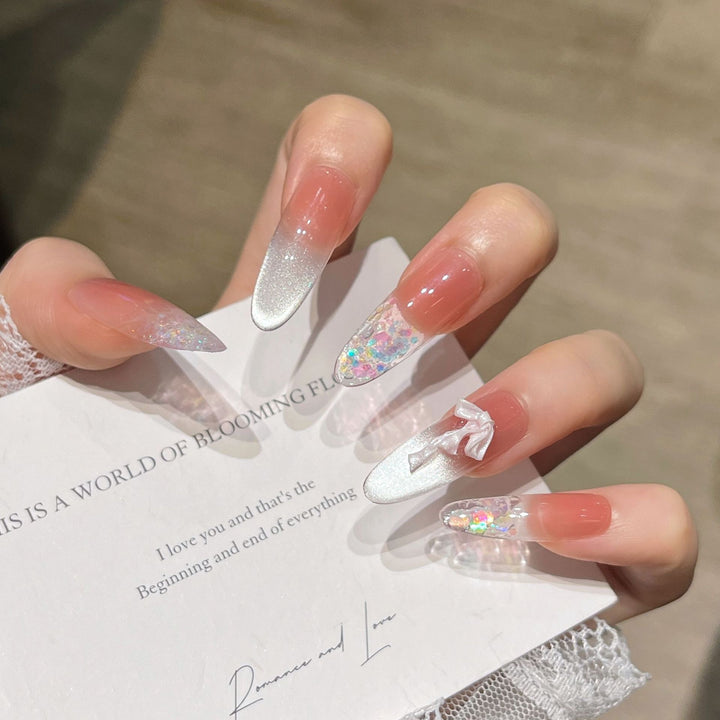 Elegant Glittering Press-On Nail Art Kalsten