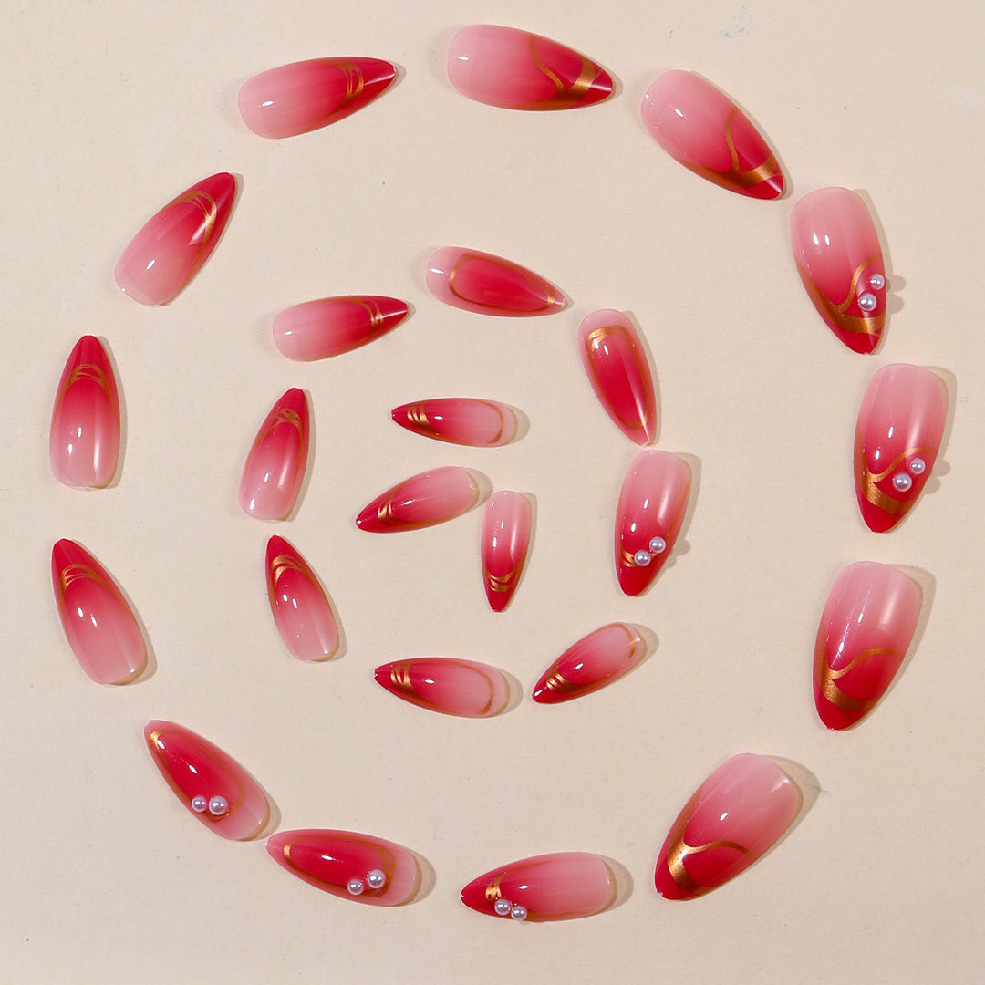 Elegant 3D Pearl Accent Nail Art Extensions Kalsten