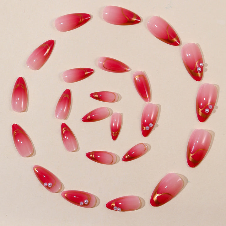 Elegant 3D Pearl Accent Nail Art Extensions Kalsten