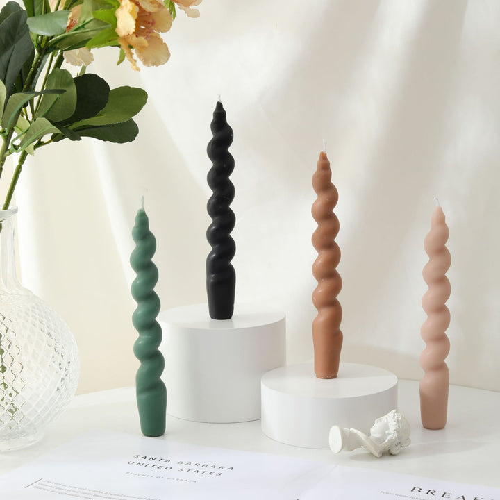 Decorative Twisted Spiral Taper Candle