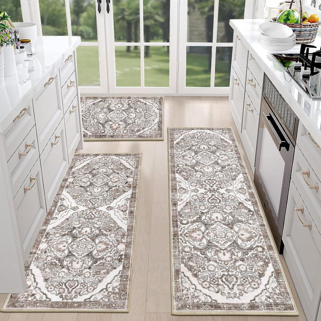 Vintage-Inspired Persian Kitchen Runner Mat