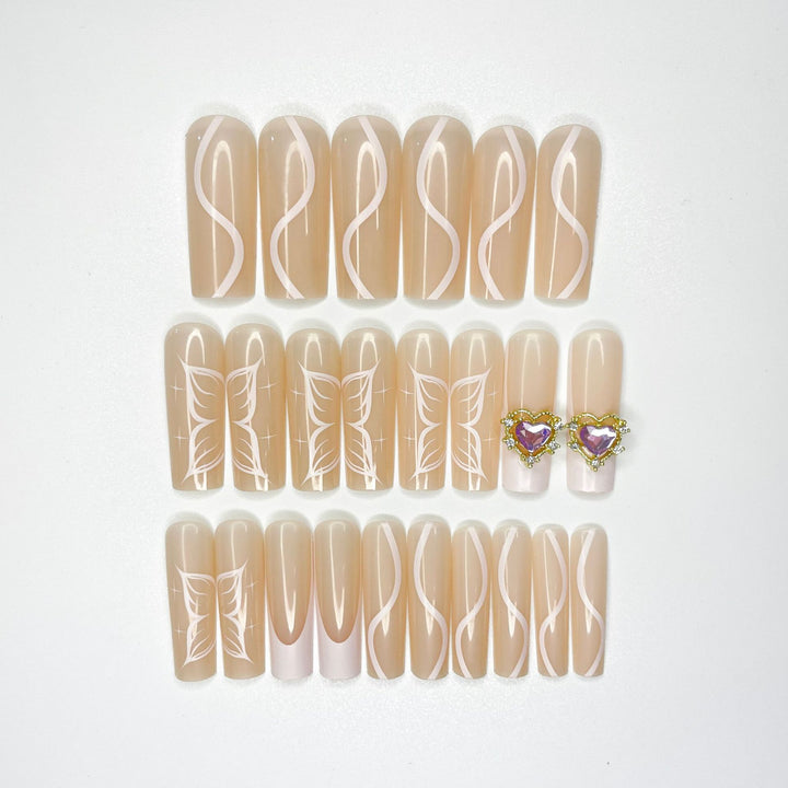 Decorative Long Acrylic Nail Extensions Kalsten