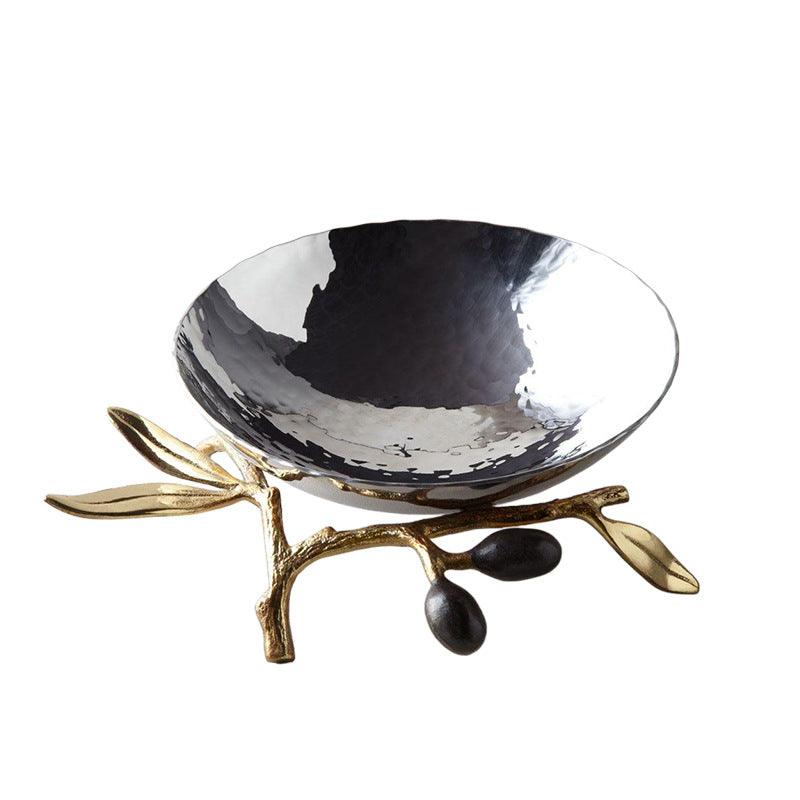 Decorative Serving Tray with Artful Handles