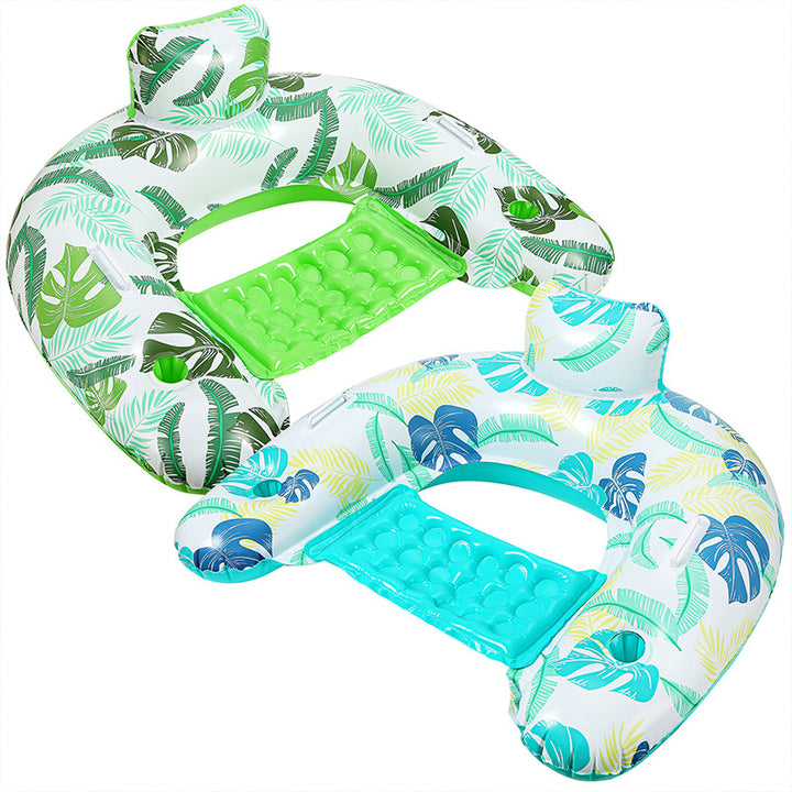 Women's Inflatable Comfort Pool Lounger with View Window Kalsten