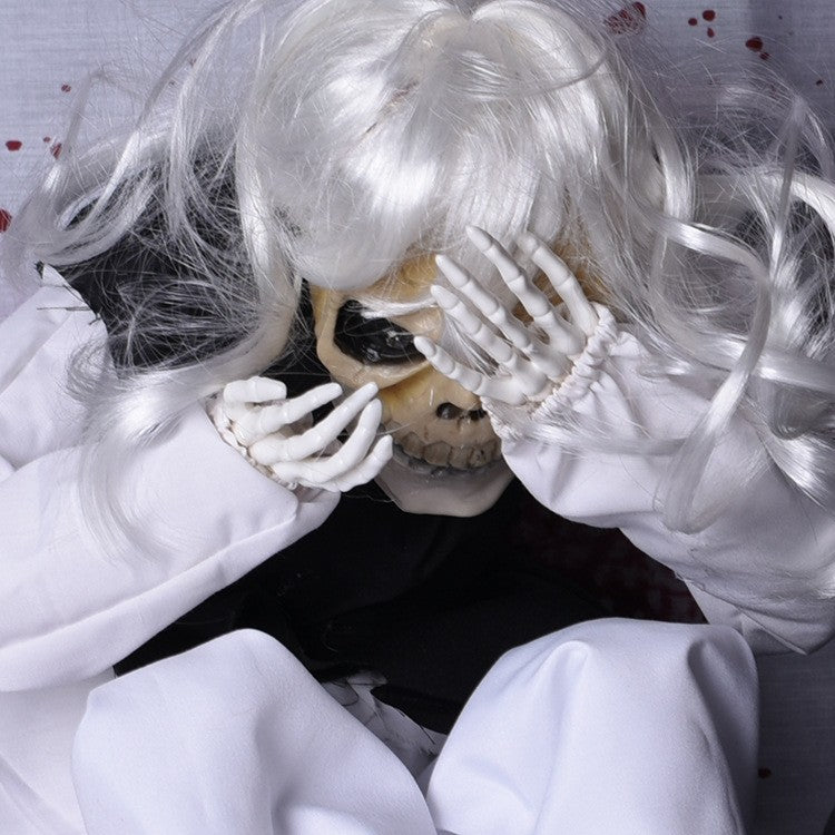 Creepy Sitting Skeleton Doll Kalsten