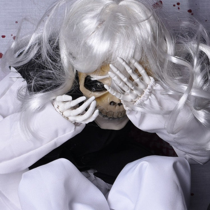 Creepy Sitting Skeleton Doll Kalsten