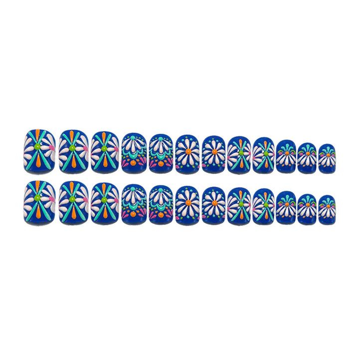 Artificial nails with floral pattern Kalsten