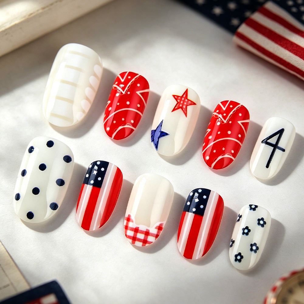 Patriotic Nail Art Design Kalsten