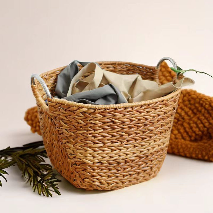 Rustic Woven Laundry Hamper Kalsten