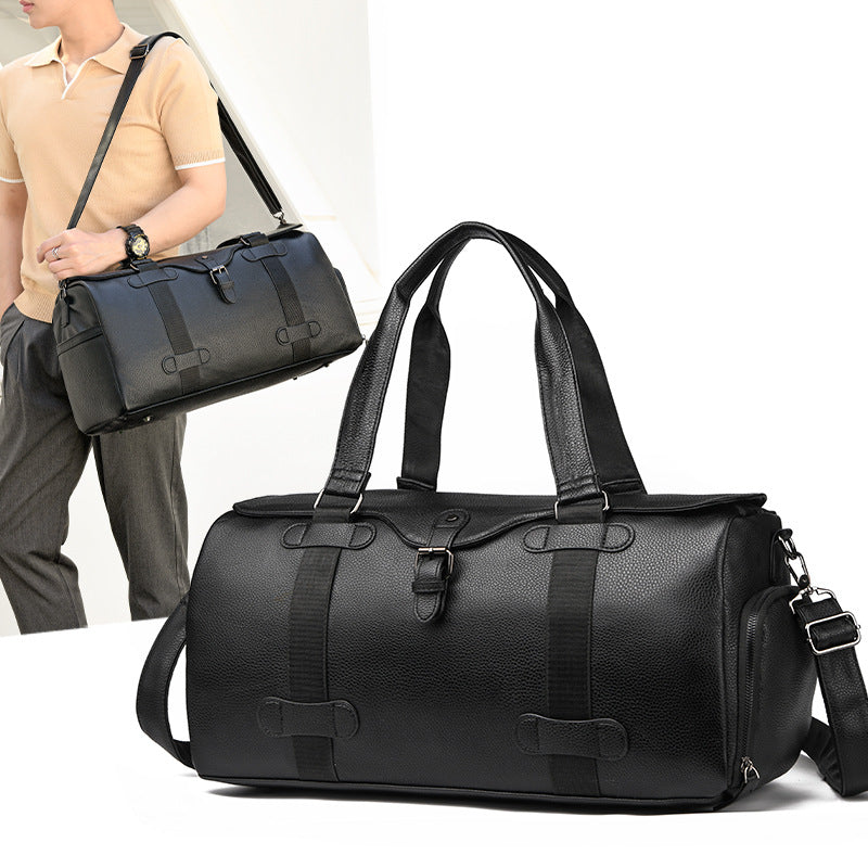 Premium Leather Weekender Duffel Bag Kalsten