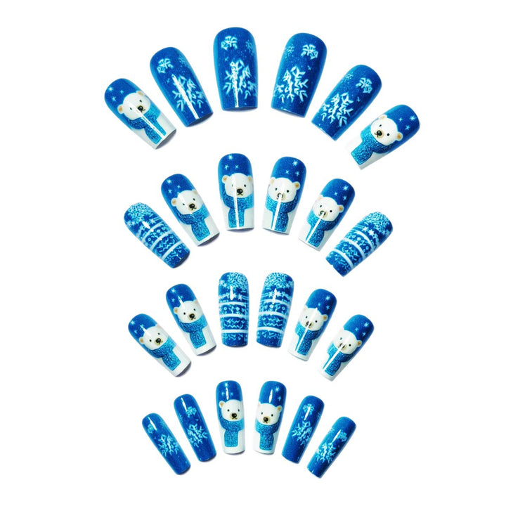 Winter-Themed Polar Bear Nail Art Kalsten