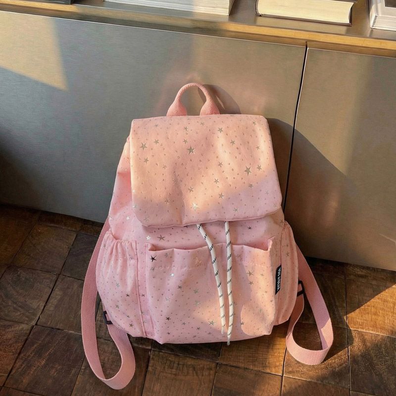 Star-Print Casual Backpack