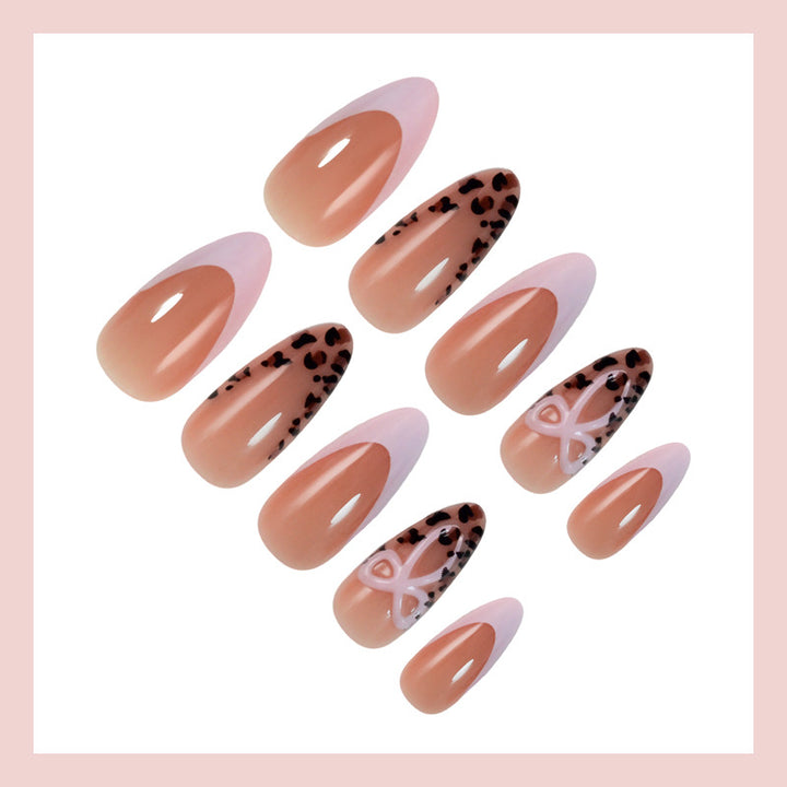 Artificial Nail Set with Playful Bow Look Kalsten