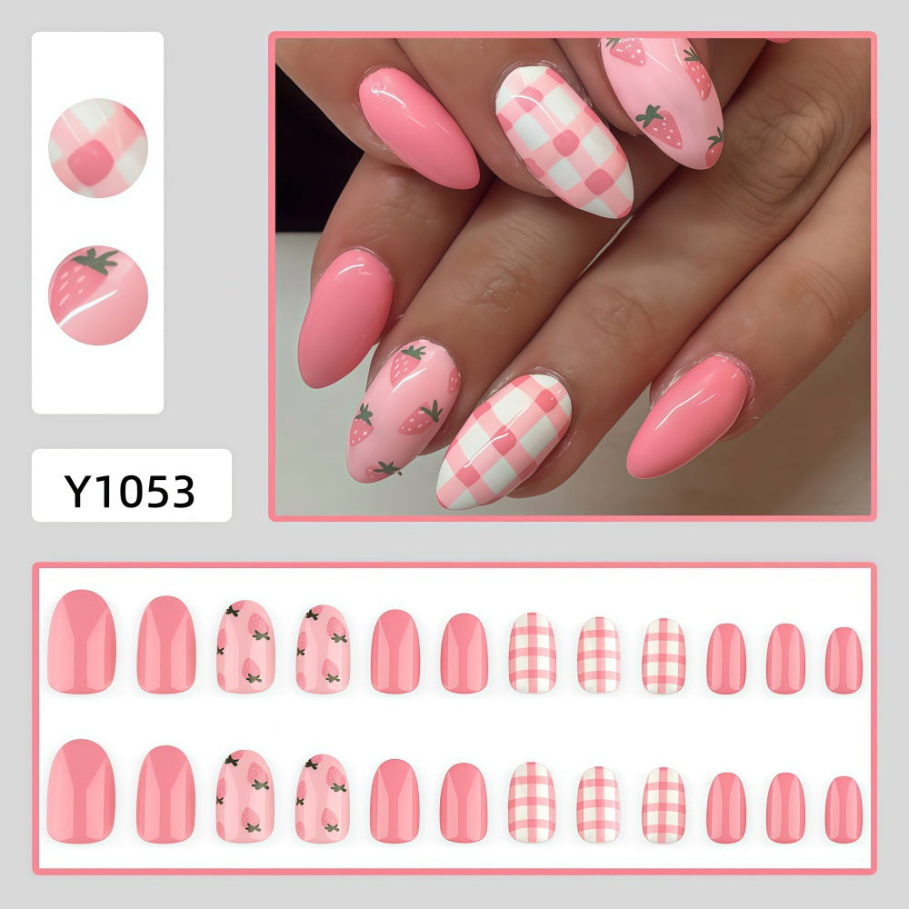 Artificial Nails in Spring Strawberry Design Kalsten