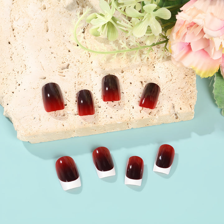 Elegant French Tip Artificial Nails Kalsten