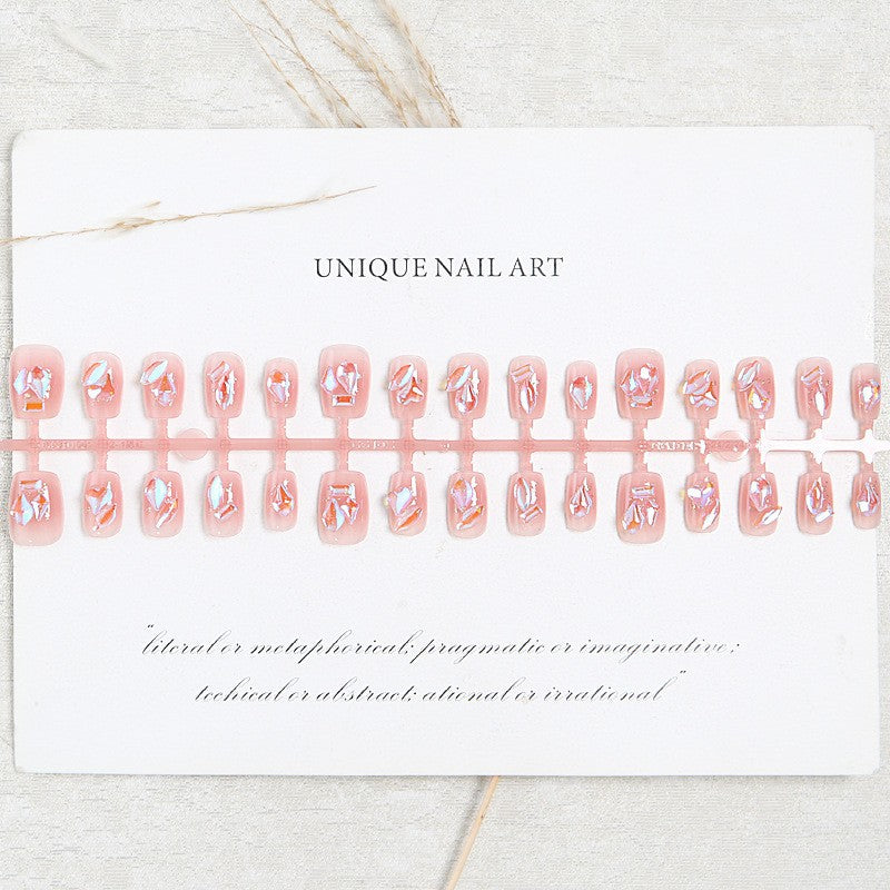 Acrylic nail set with sparkling holographic accents Kalsten
