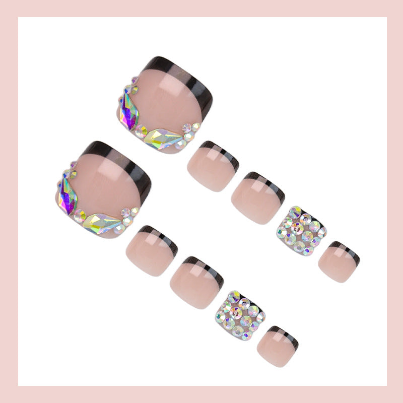 Nail Art Set with glamorous rhinestones and elegant gradients Kalsten