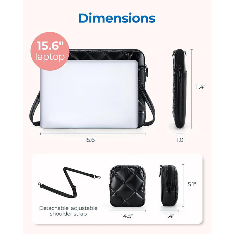 Padded Laptop Bag with Removable Shoulder Strap Kalsten