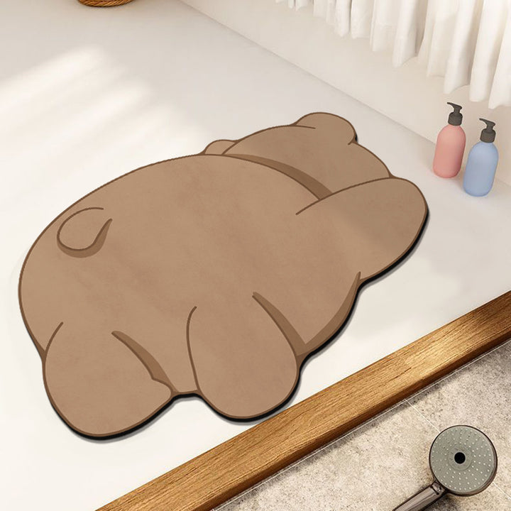 Cute Cartoon Animal-Themed Bath Mat