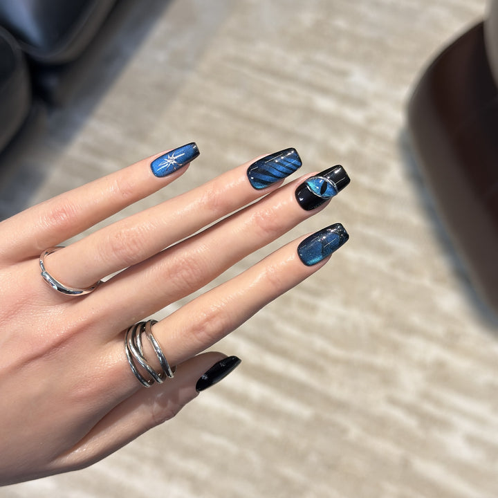 Artistic Galaxy-Inspired Press-On Nail Set Kalsten