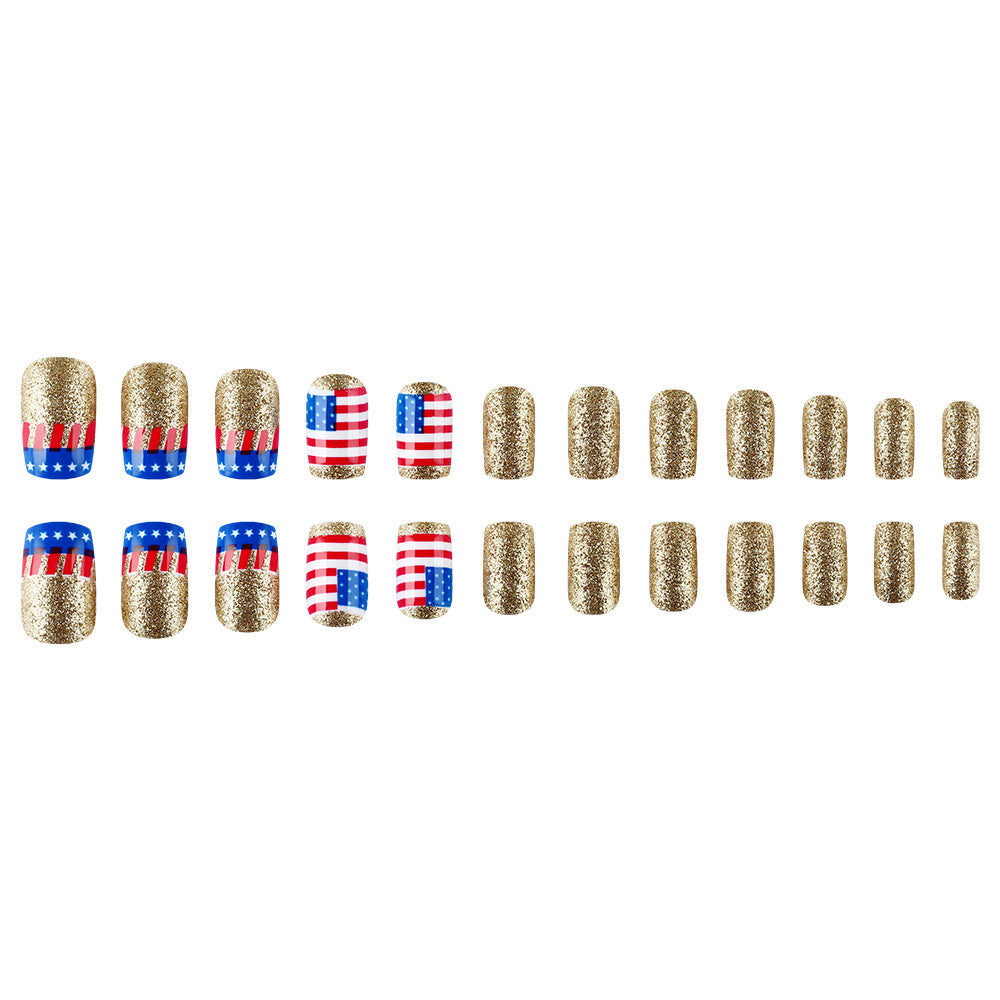Sparkling Patriotic Nail Art Kalsten