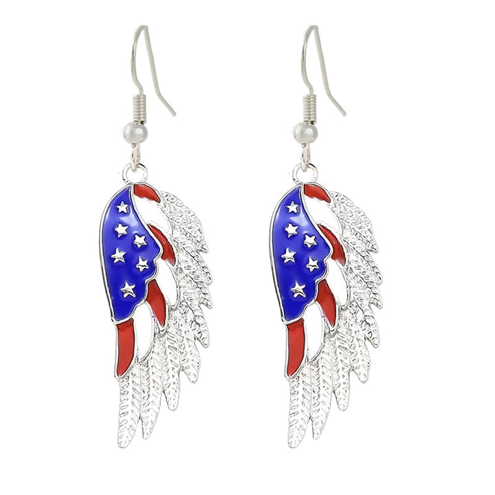 Women nan enamel horseshoe earrings with star motif and fishhook closure Kalsten