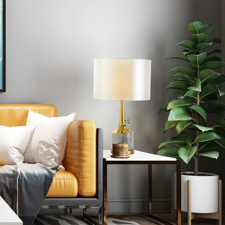 Elegant Marble and Gold Table Lamp
