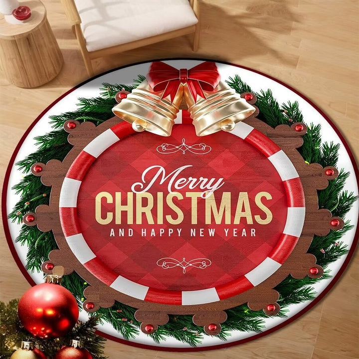 Holiday-Themed Round Floor Mat Kalsten