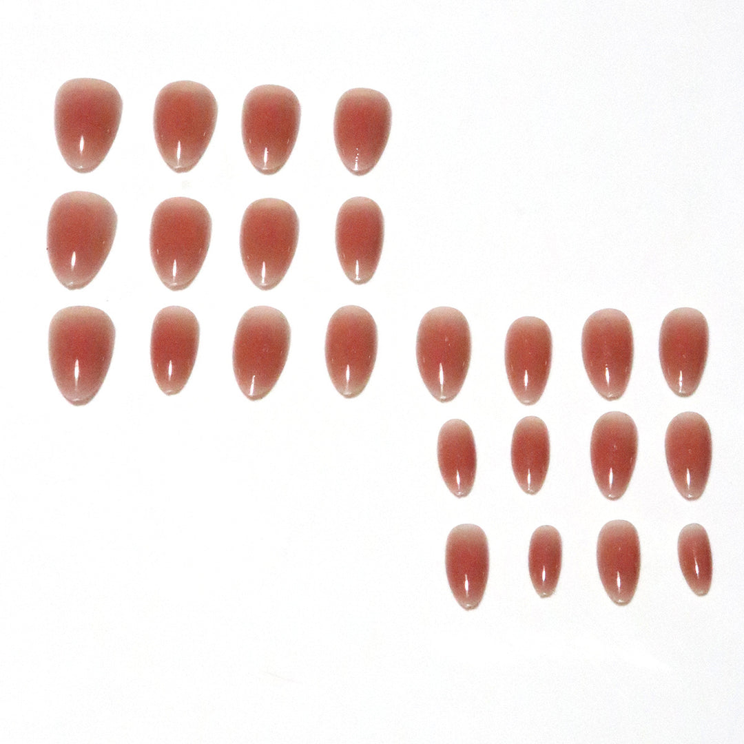 Glossy Ombre Almond-Shaped Nail Tips Kalsten